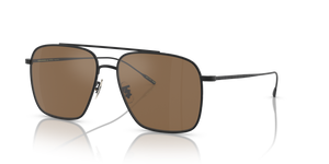 Oliver Peoples Dresner avec une monture Noir mat et des verres Brun - L'image 1