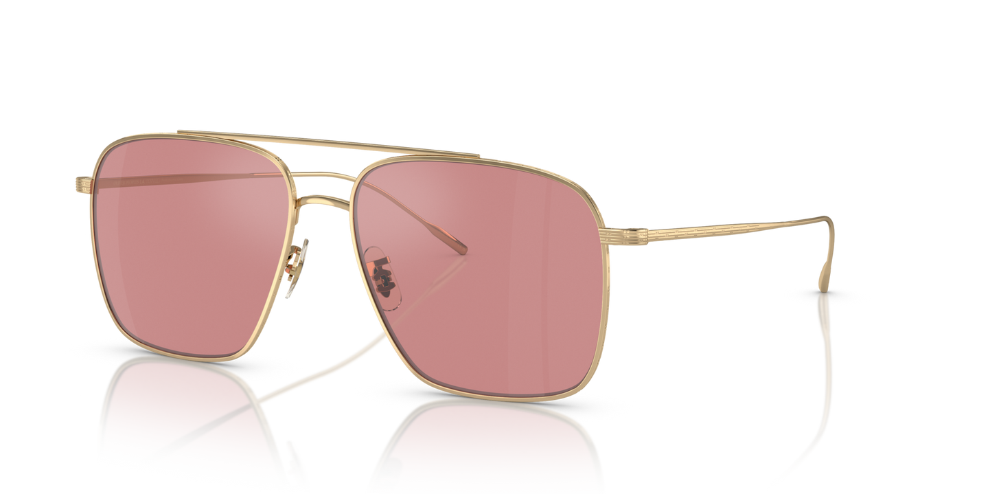 Oliver Peoples Dresner with Gold frame and Violet lenses - Image Eyewire