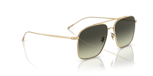 Oliver Peoples Dresner with Gold frame and Green lenses - Image 3