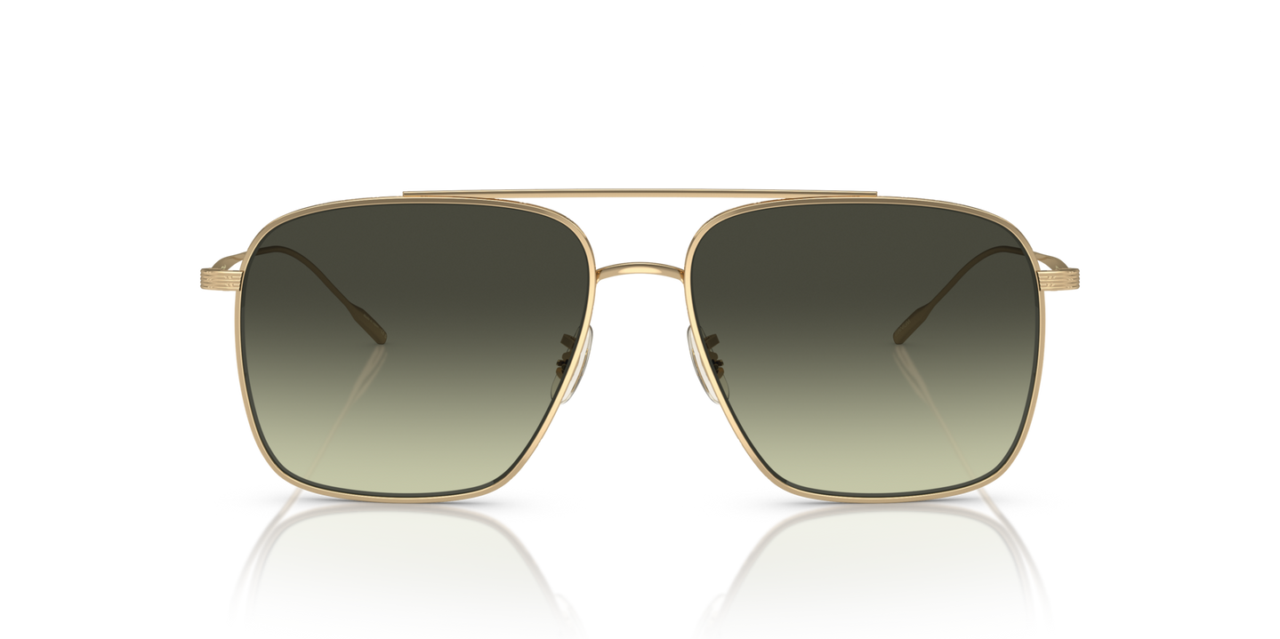 Sie Oliver Peoples Dresner mit Gold Gestell und Grün Gläsern - Bild Material