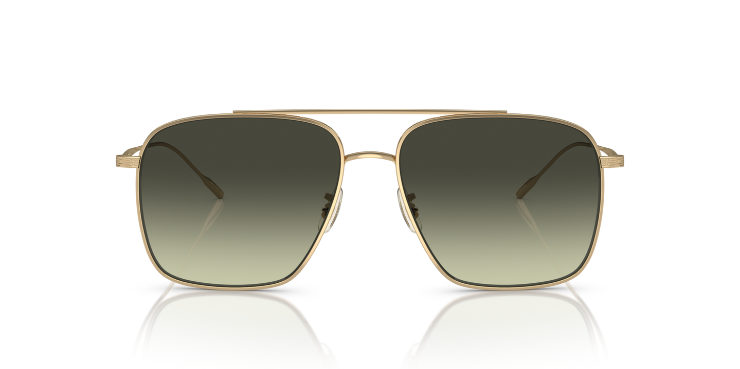 Oliver Peoples Dresner avec une monture Or et des verres Vert - Image Matériau