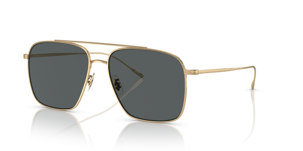 Oliver Peoples Dresner avec une monture Or et des verres Gris - L'image 1