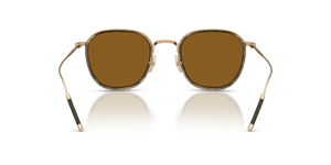 Oliver Peoples TK-9 Sun Gold Plated avec une monture Plaqué or 18k et des verres Brun - L'image 5