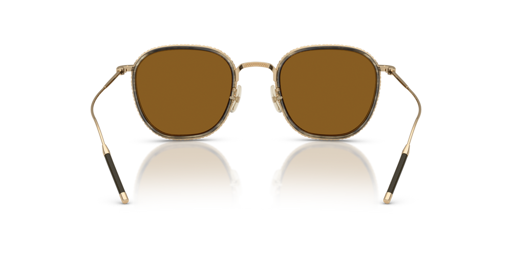 Oliver Peoples TK-9 Sun Gold Plated avec une monture Plaqué or 18k et des verres Brun - image 5