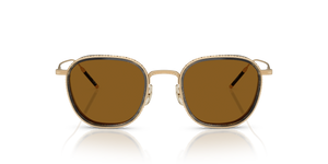 Oliver Peoples TK-9 Sun Gold Plated with 18k Gold Plated frame and Brown lenses - image 2