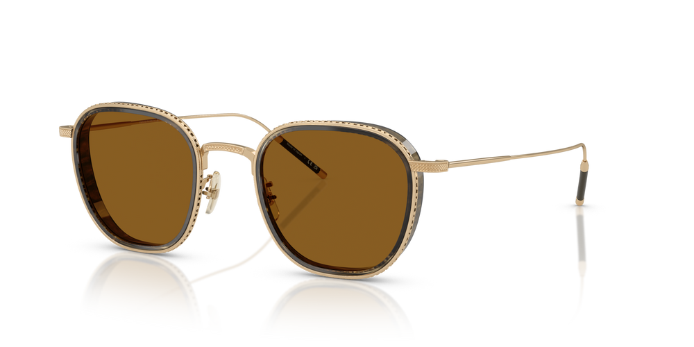 Oliver Peoples TK-9 Sun Gold Plated with 18k Gold Plated frame and Brown lenses - image 1