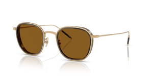 Oliver Peoples TK-9 Sun Gold Plated with 18k Gold Plated frame and Brown lenses - image 1