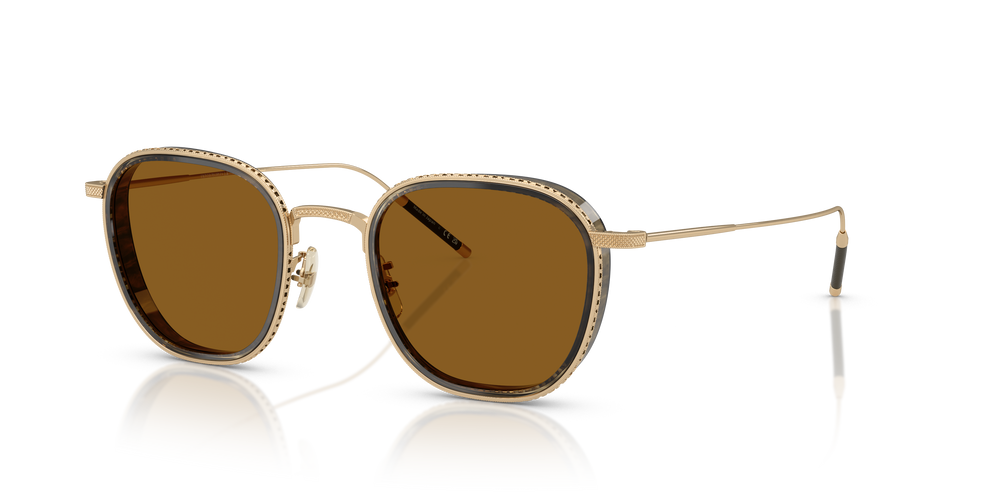 Oliver Peoples TK-9 Sun Gold Plated with 18k Gold Plated frame and Brown lenses - Image 1
