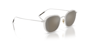 Oliver Peoples TK-9 Sun Gold Plated with 18k White Gold Plated frame and Grey lenses - Image 3