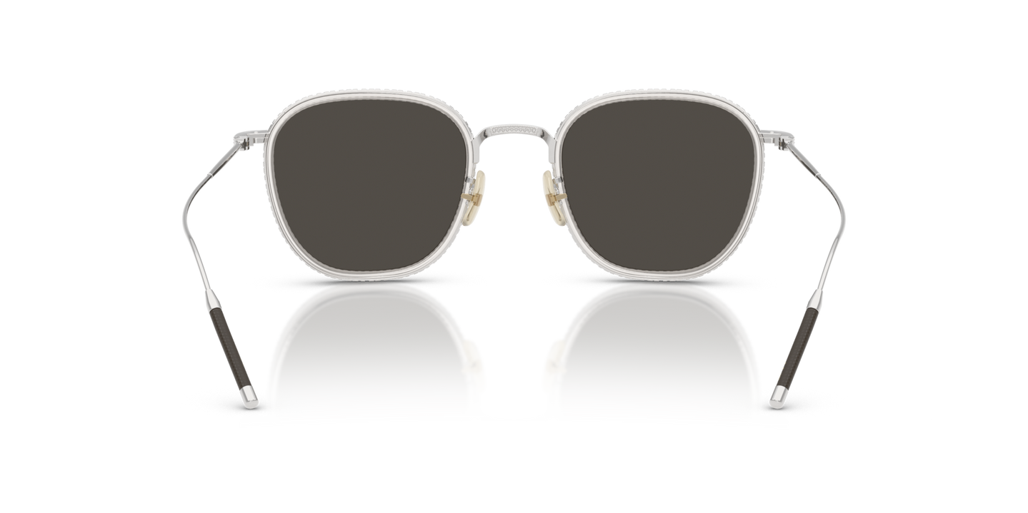 Oliver Peoples TK-9 Sun Gold Plated with 18k White Gold Plated frame and Grey lenses - Image Nosepads