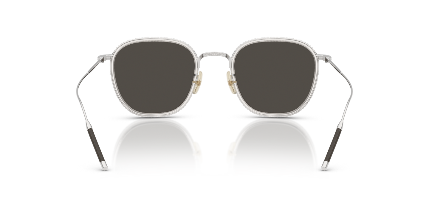 Oliver Peoples TK-9 Sun Gold Plated with 18k White Gold Plated frame and Grey lenses - Image Nosepads