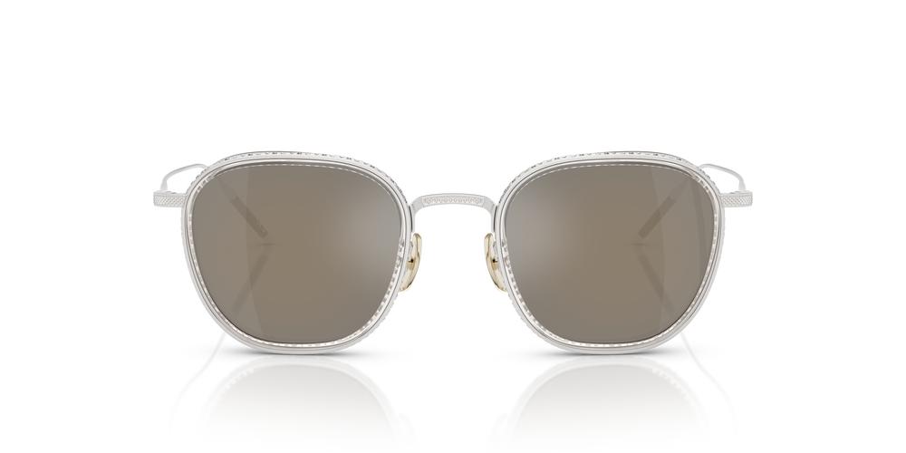 Oliver Peoples TK-9 Sun Gold Plated with 18k White Gold Plated frame and Grey lenses - Image 2