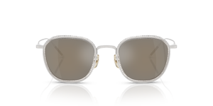 Sie Oliver Peoples TK-9 Sun Gold Plated mit 18k White Gold Plated Gestell und Grau Gläsern - Bild 2