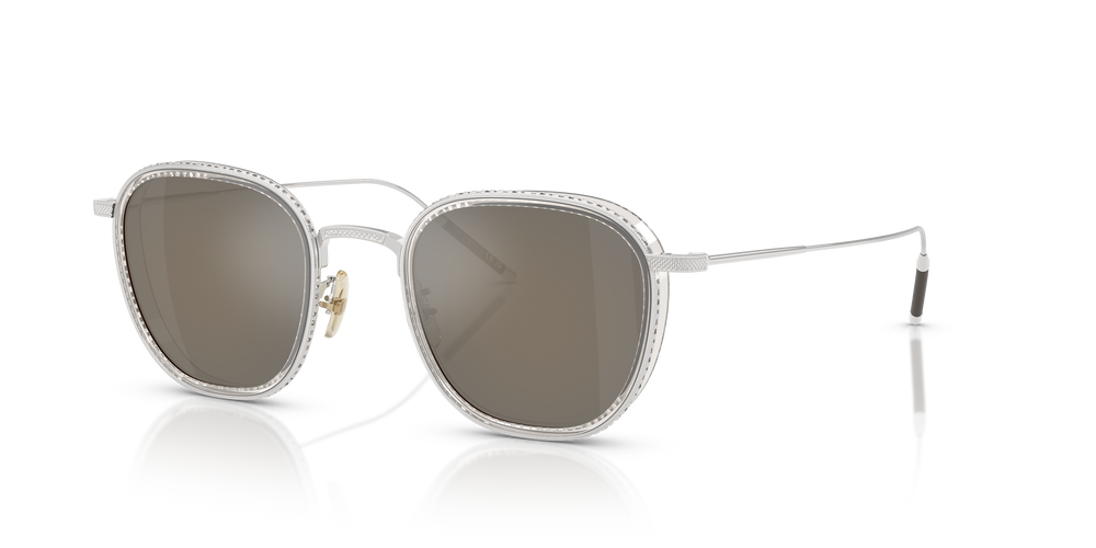 Oliver Peoples TK-9 Sun Gold Plated with 18k White Gold Plated frame and Grey lenses - Image 2