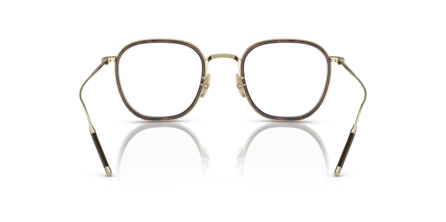 Oliver Peoples TK-9 mit Gold/Tuscany Tortoise Gestell - Bild Stegplättchen