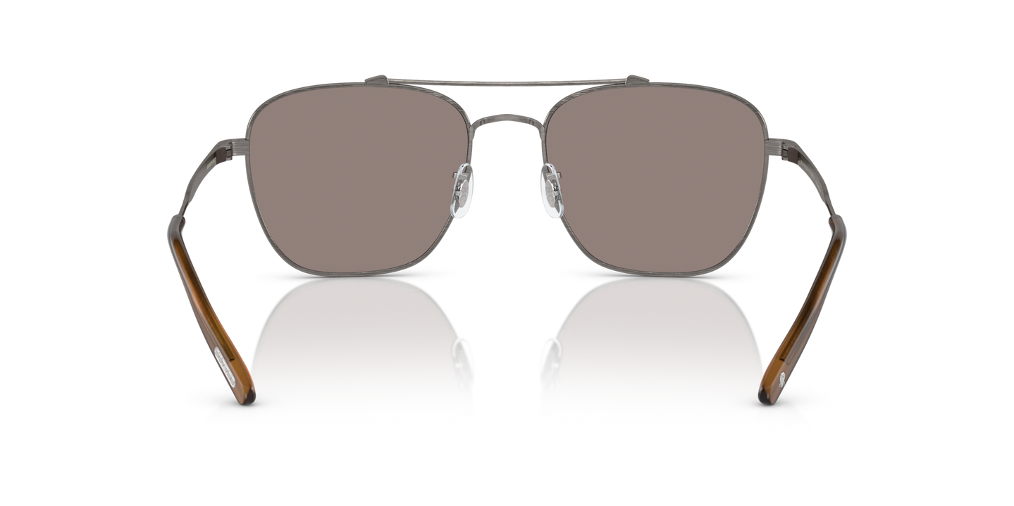 Oliver Peoples Marsan with Antique Pewter frame and Brown lenses - Image Nosepads