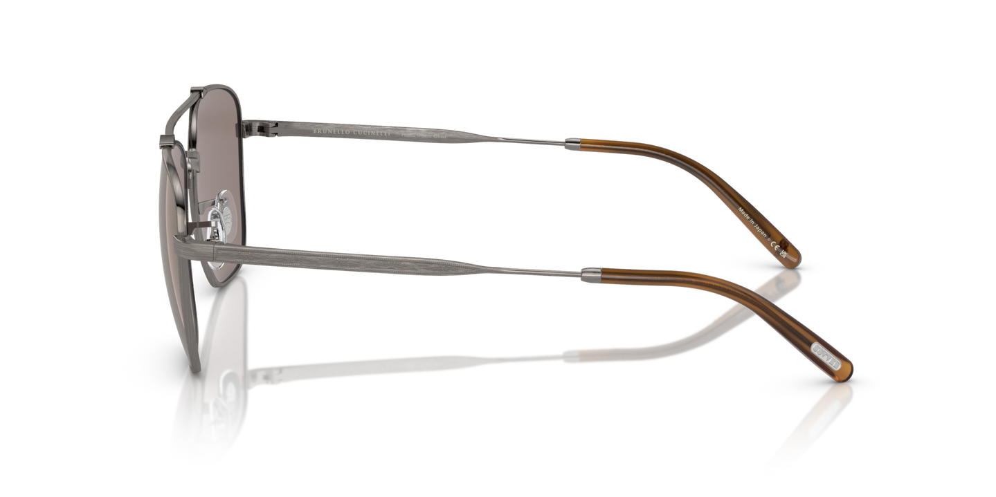 Oliver Peoples Marsan con montatura Peltro Antico e lenti  Marrone - Immagine Filigrane