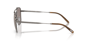 Oliver Peoples Marsan con montatura Peltro Antico e lenti  Marrone - L'immagine 4