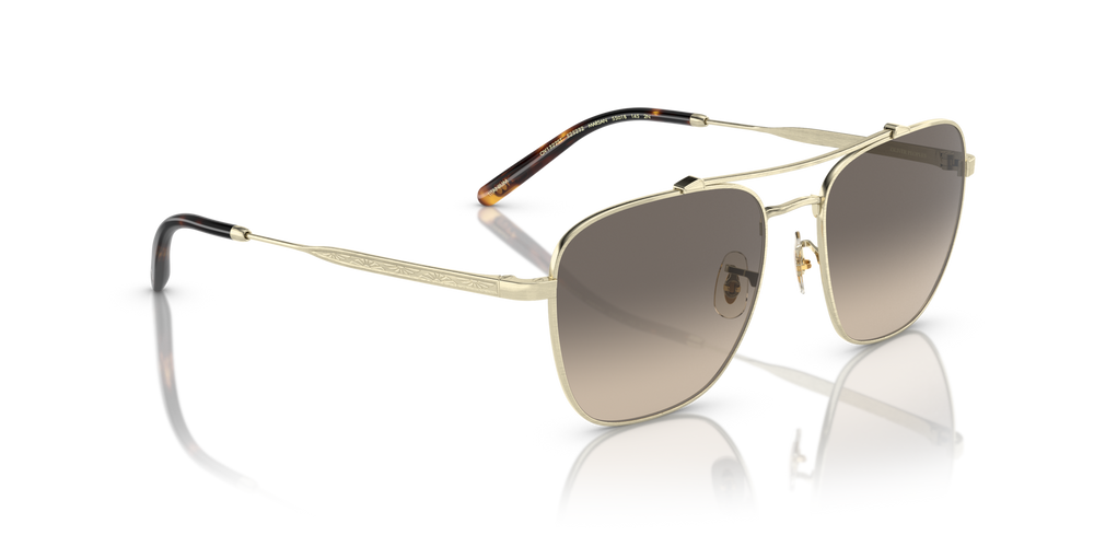 Sie Oliver Peoples Marsan mit Gold gebürstet Gestell und Grau Gläsern - bild 3