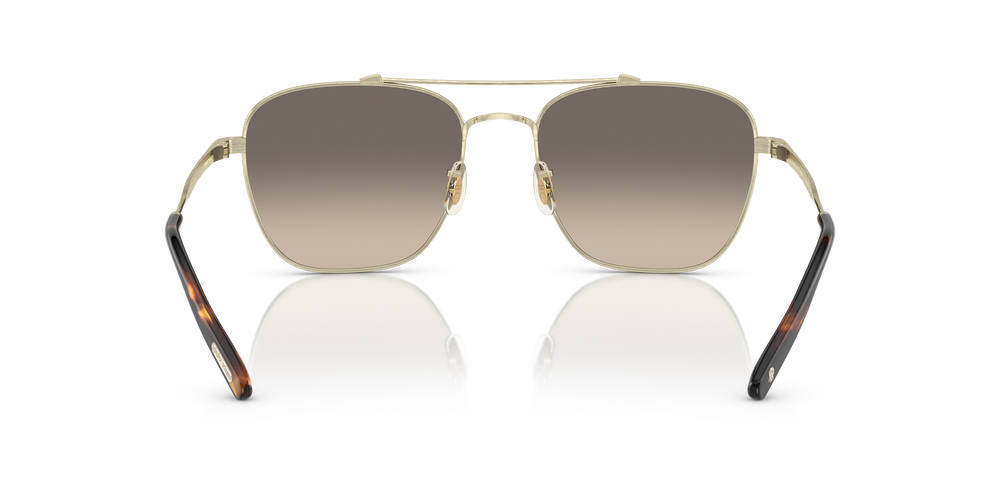 Oliver Peoples Marsan con montura Oro Cepillado y lentes Gris - El 5
