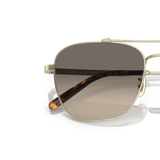 Oliver Peoples Marsan with Brushed Silver frame and Chrome Olive