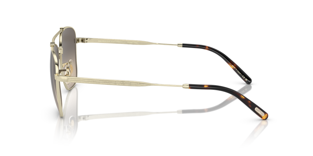 Oliver Peoples Marsan con montura Oro Cepillado y lentes Gris - El 4