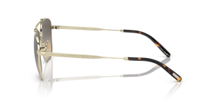 Oliver Peoples Marsan con montura Oro Cepillado y lentes Gris - El 4