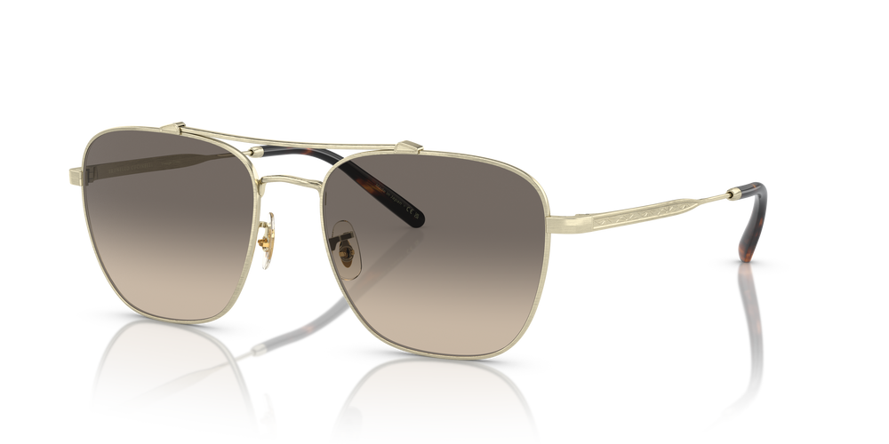 Oliver Peoples Marsan with Brushed Silver frame and Chrome Olive