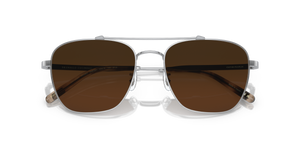 Oliver Peoples Marsan con montatura Argento Spazzolato e lenti  Verde - L'immagine 6