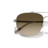 Oliver Peoples Marsan with Brushed Silver frame and Green lenses - Variant