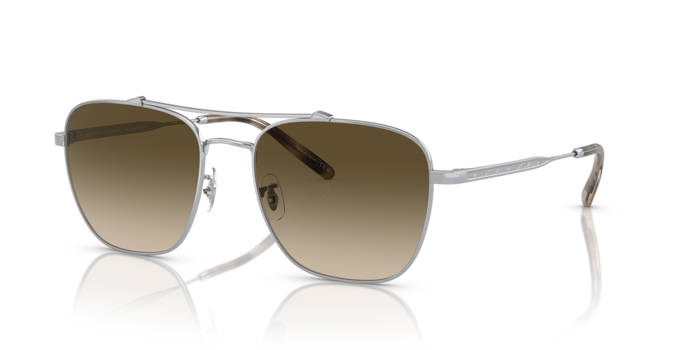 Oliver Peoples Marsan with Brushed Silver frame and Green lenses - image 3