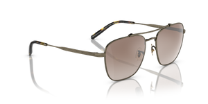 Oliver Peoples Marsan con montura Oro Envejecido y lentes Marrón - El 3