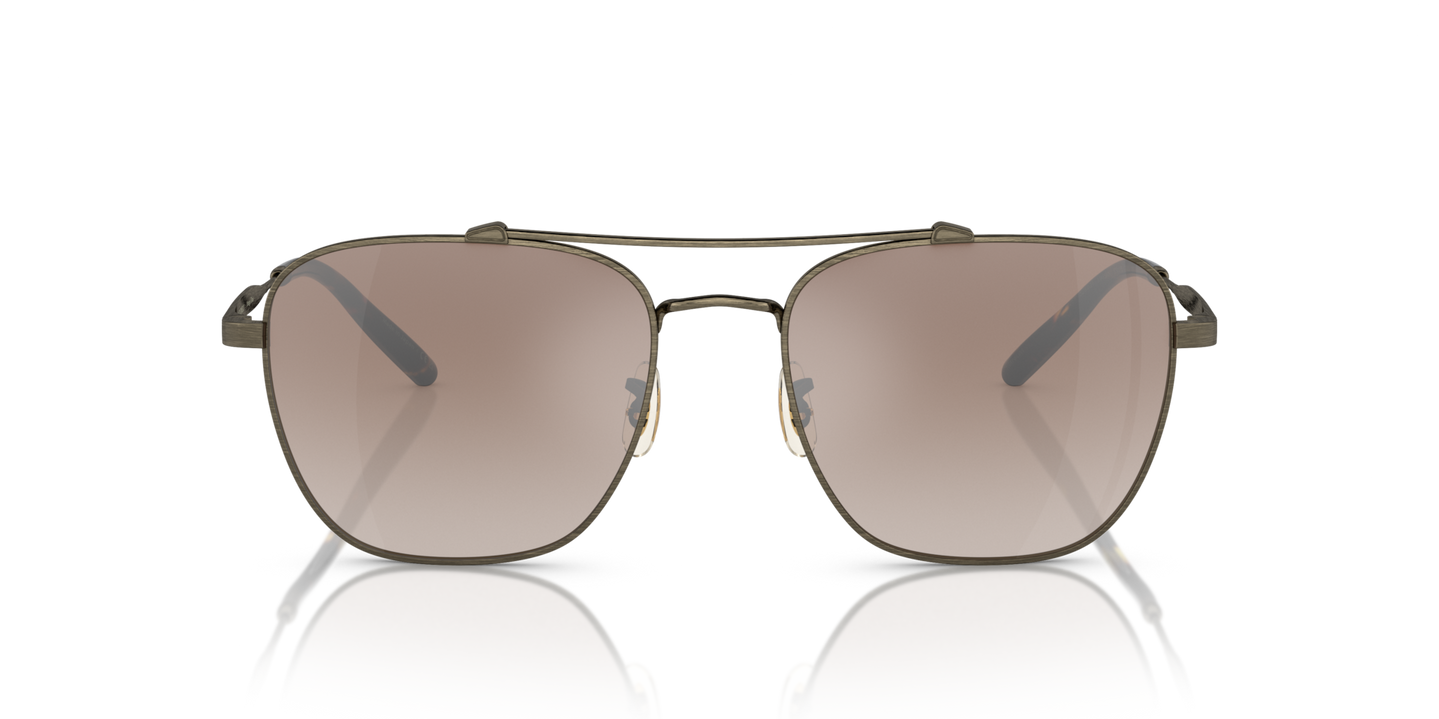 Oliver Peoples Marsan with Antique Gold frame and Brown lenses - Image Material