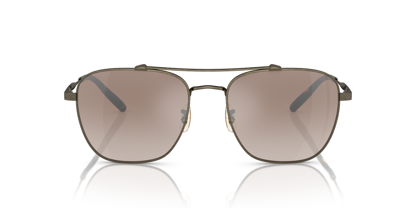 Oliver Peoples Marsan con montatura Oro Antico e lenti  Marrone - Immagine Materiale