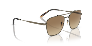 Oliver Peoples Marsan avec une monture Or patiné et des verres Rose - image 3