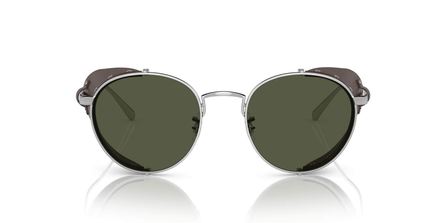 Oliver Peoples Cesarino-L with Brushed Silver/Sequoia Leather Oliver Peoples Cesarino-L with Brushed Silver/Sequoia Leather