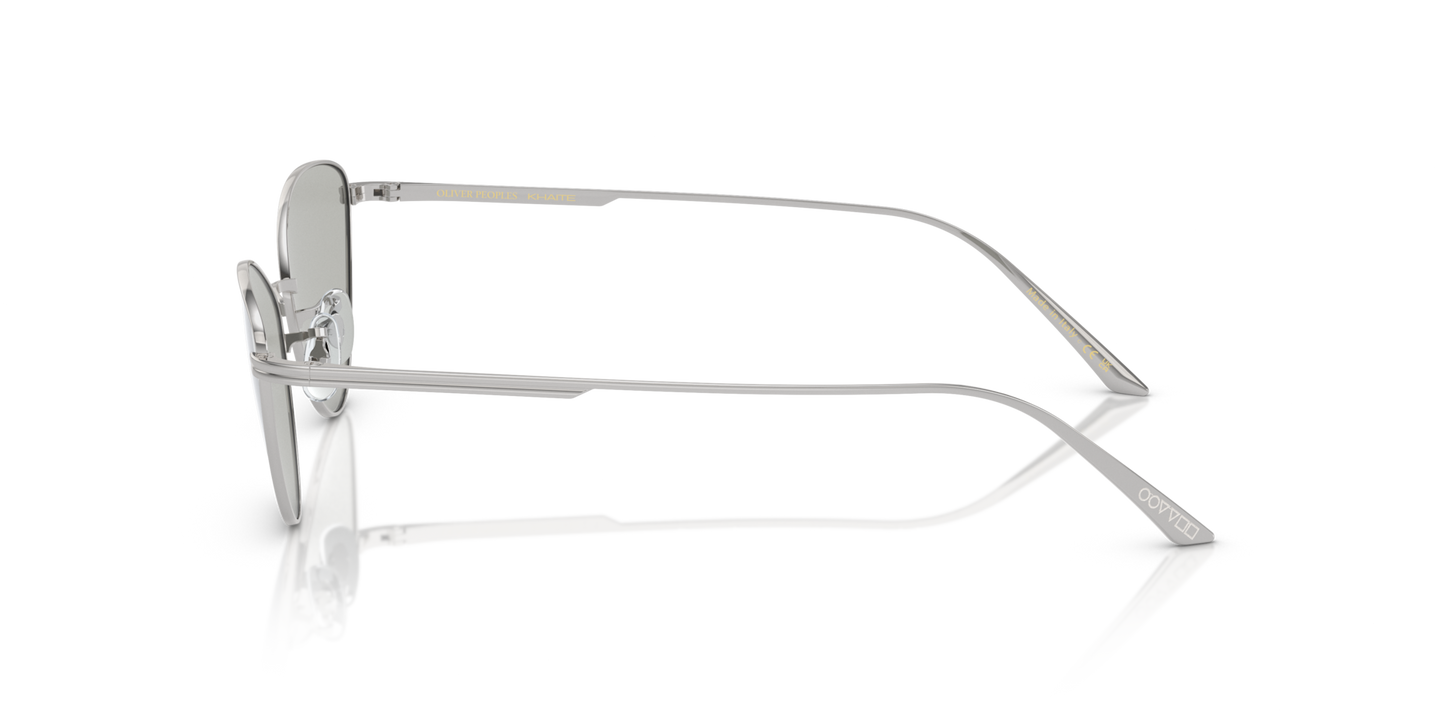 Oliver Peoples 1998C with Silver frame and Silver lenses - Image Khaite Temple