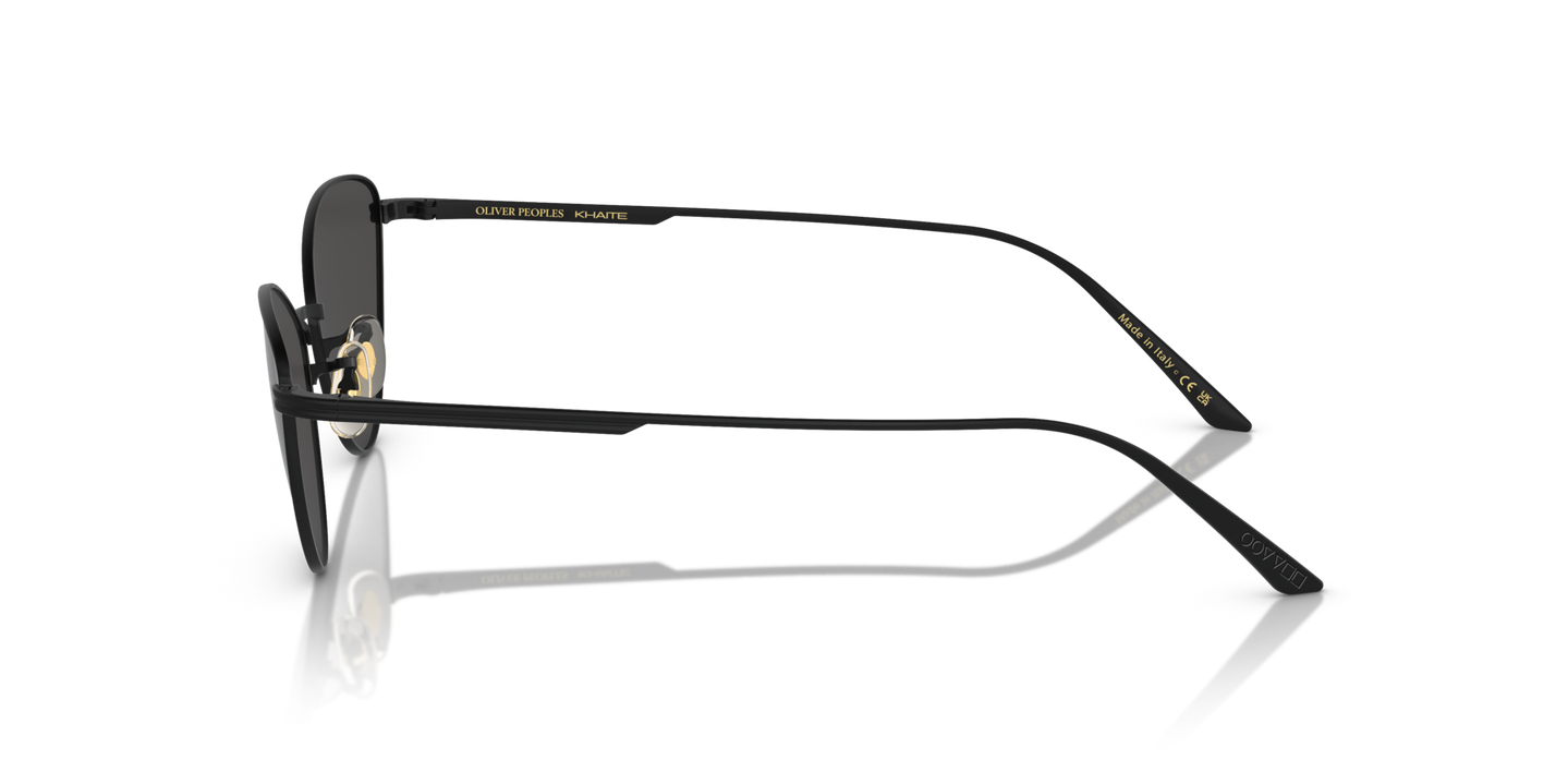 Oliver Peoples 1998C con montura Negro Mate y lentes Gris - Imagen Khaite Varilla