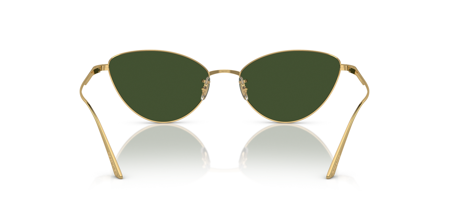 Oliver Peoples 1998C with Gold frame and Green lenses - Image Nosepads