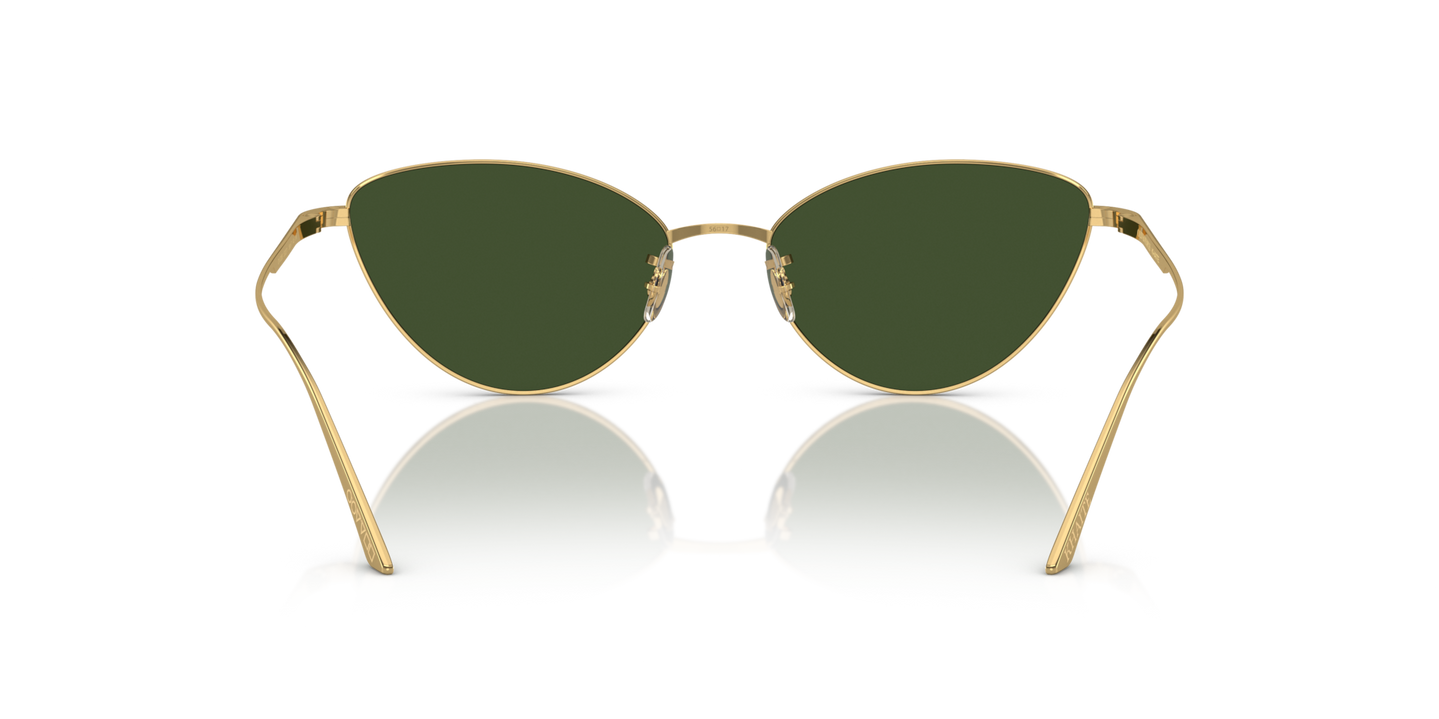 Oliver Peoples 1998C with Gold frame and Green lenses - Image Nosepads