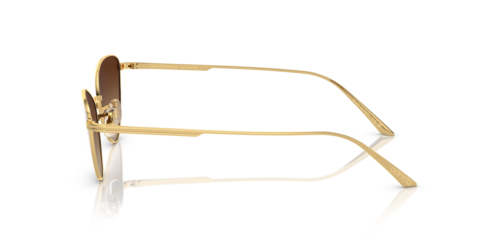 Oliver Peoples 1998C avec une monture Or et des verres Brun - L'image 4