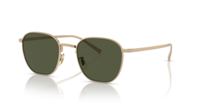 Oliver Peoples Rynn avec une monture Or et des verres Vert - L'image 1