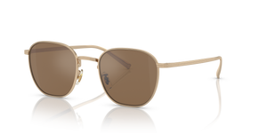 Sie Oliver Peoples Rynn mit Gold Gestell und Braun Gläsern - Das Bild 1