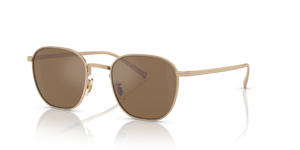 Oliver Peoples Rynn avec une monture Or et des verres Brun - image 1