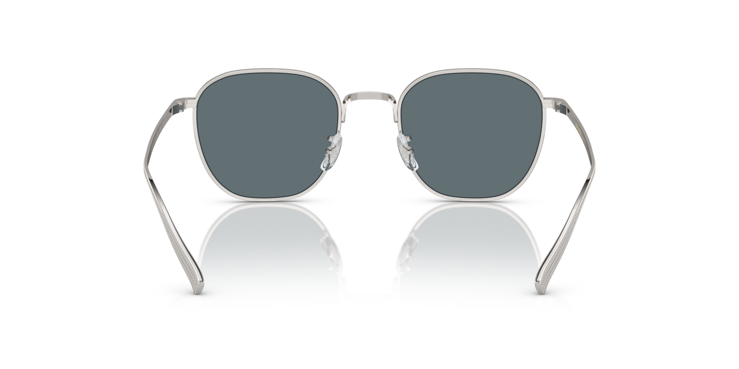 Oliver Peoples Rynn with Silver frame and Blue lenses - Image Nosepads