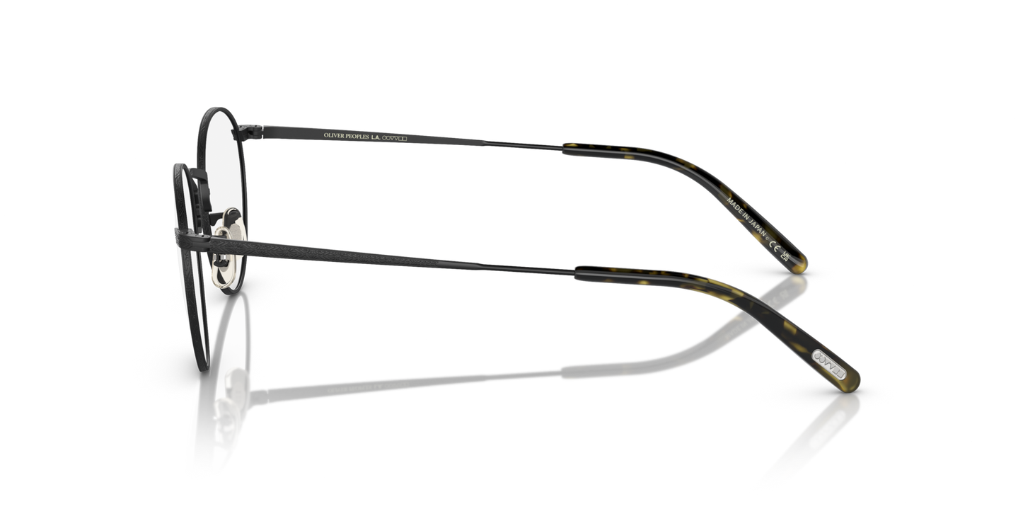 Oliver Peoples OP-47 with Matte Black frame - Image Temple Tip