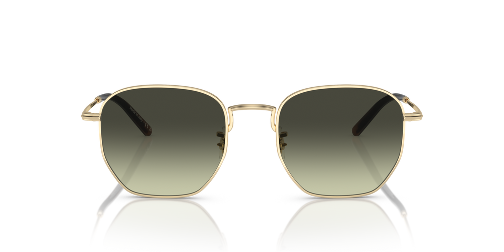 Oliver Peoples Kierney Sun avec une monture Or et des verres Vert - image 2