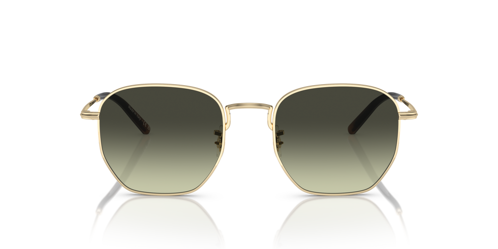 Sie Oliver Peoples Kierney Sun mit Gold Gestell und Grün Gläsern - Das Bild 2
