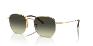 Oliver Peoples Kierney Sun avec une monture Or et des verres Vert - image 1