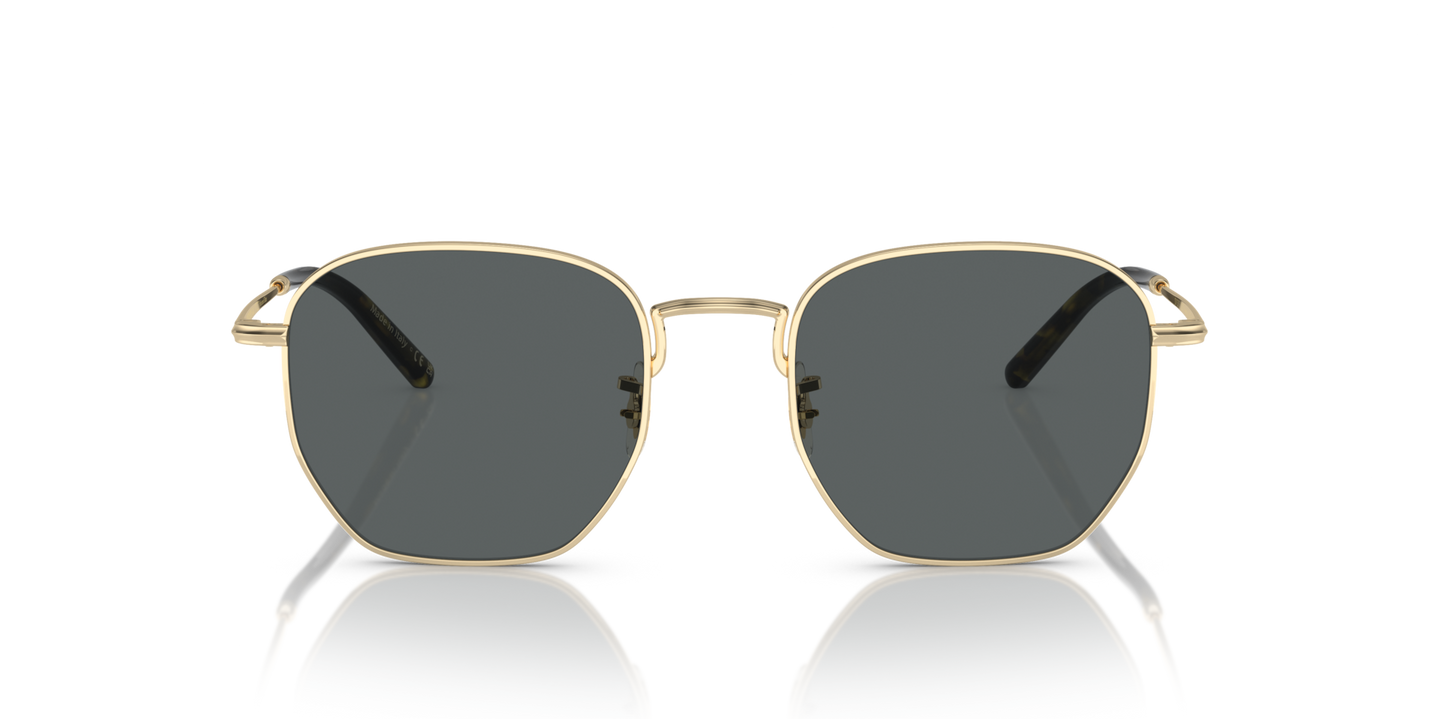 Oliver Peoples Kierney Sun avec une monture Or et des verres Gris - Image Verres
